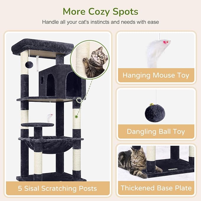 Globlazer Cat Tree Tower with Scratching Post - Image 5