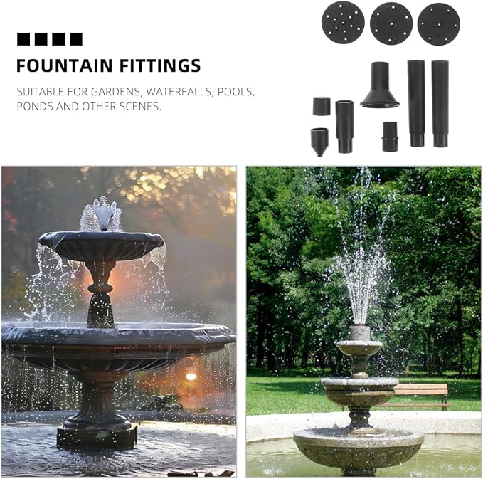 VICASKY Solar Bird Bath Fountains Accessories 10 Pcs Plastic Nozzles Pond - Image 6