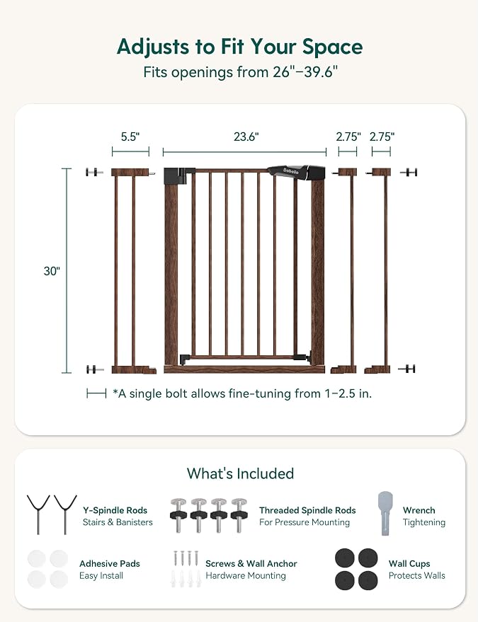 Mom's Choice Award Winner-BABELIO 26-40" Metal Baby Gate - Image 8