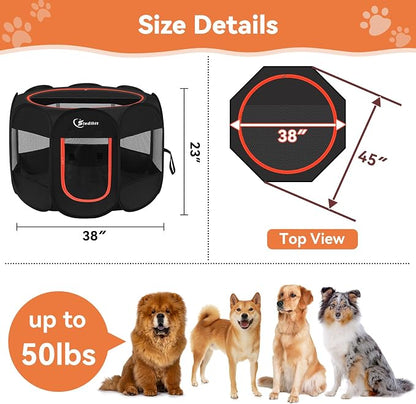 Dog Playpen, Large Puppy Pet Playpen, Dog Crate Tent Cage Indoor/Outdoor - Image 7
