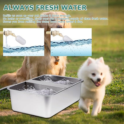6 Gal Automatic Dog Water Bowl Dispenser Stainless Steel Dog Waterer - Image 5