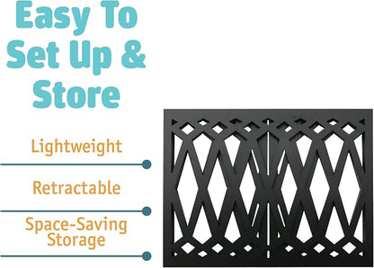 Etna 3-Panel Diamond Design Wood Pet Gate - Image 3