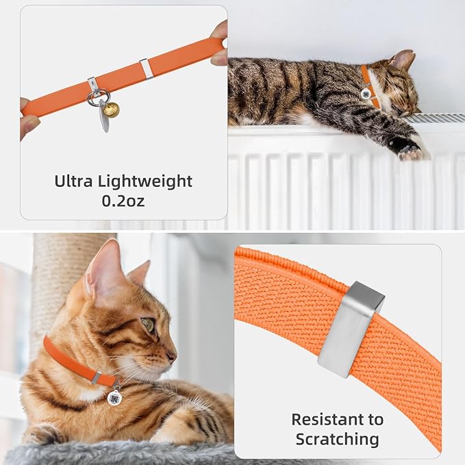 Cat Collar with Bell, Stretch Elastic Quick Release, Modifiable Pet Online - Image 2