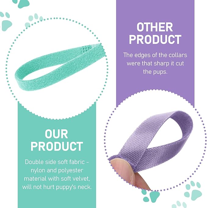 GAMUDA 15Pcs Newborn Puppy Collars, Super Soft Nylon Adjustable Whelping ID - Image 6