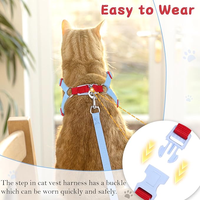 Cat Vest Harness and Leash Set for Walking Escape Proof, Adjustable Kitten - Image 8