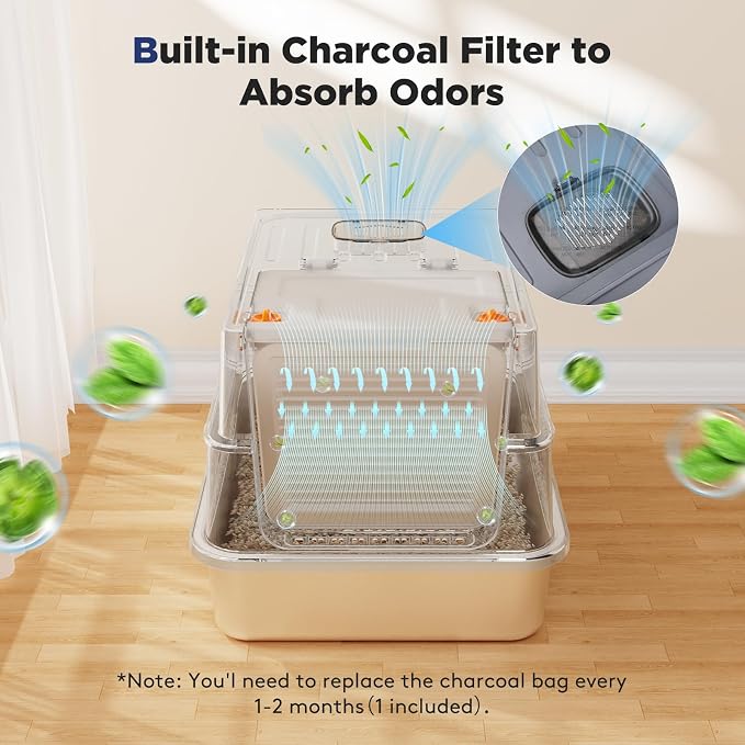 FURTIME Stainless Steel Litter Box - Image 6