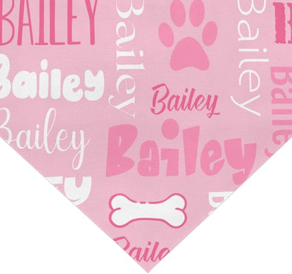 Personalized Dog Bandanas Custom Neckwear Name Button Anti-loosening Dog Scarf - Image 2