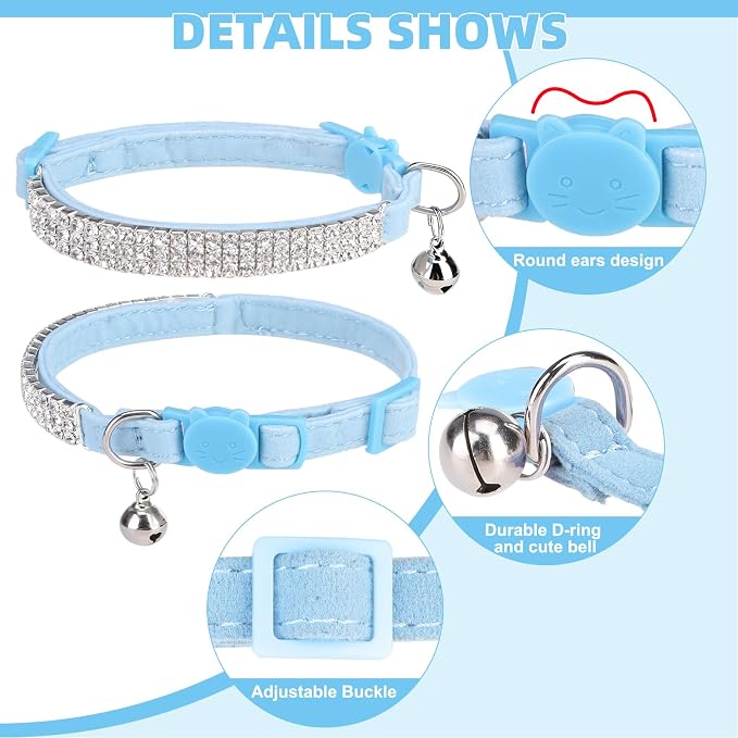 EXPAWLORER Soft Velvet Safe Cat Collars - Image 3