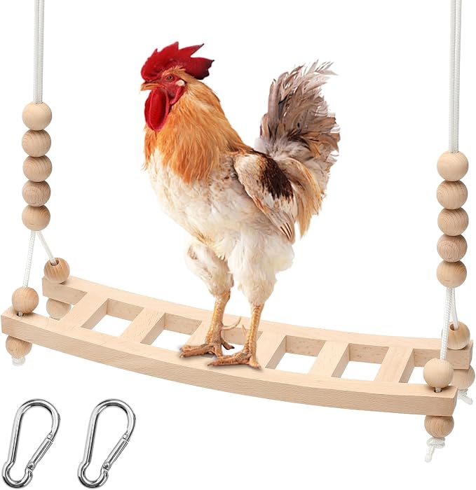 Chicken Swing, Arc-Shaped Chicken Perch Handmade, Chicken Toys by Qinfly