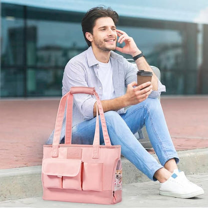 Dog Carrier, Cat Carrier, Pet Carrier, Foldable Waterproof Premium PU Leather - Image 7