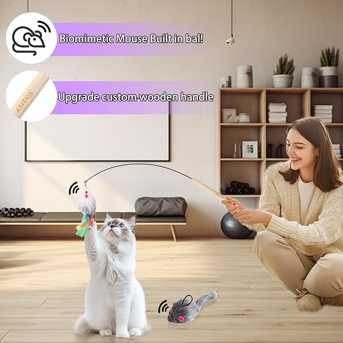 Soarer 3-in-1 Flying Bird Cat Toys - Image 5