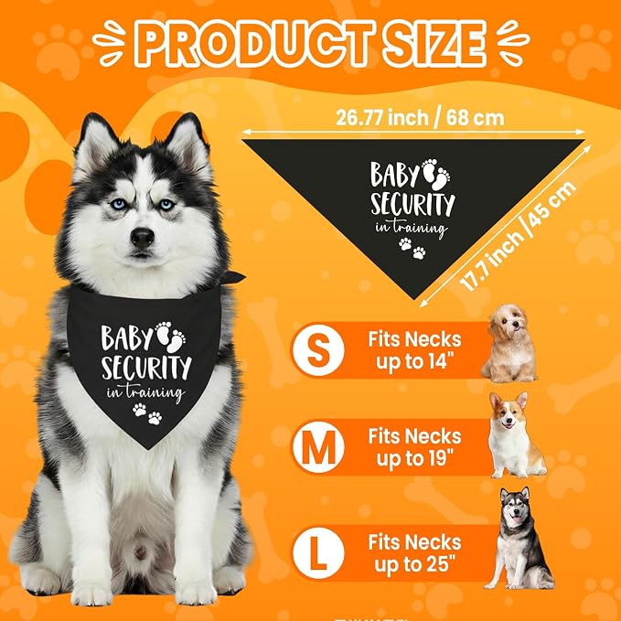 Baby Security in Training Dog Bandana Pet Scarf Pregnancy Announcement Dog - Image 3