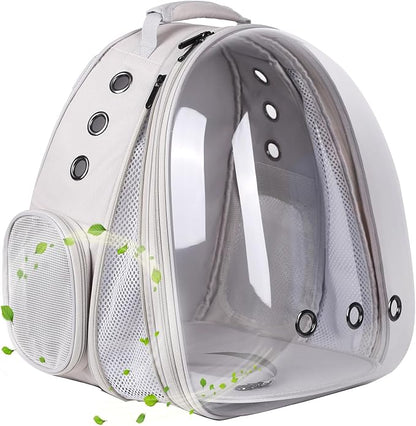 Front Expandable Cat Backpack, Fit up to 20 lbs, Space Capsule Bubble Window by halinfer