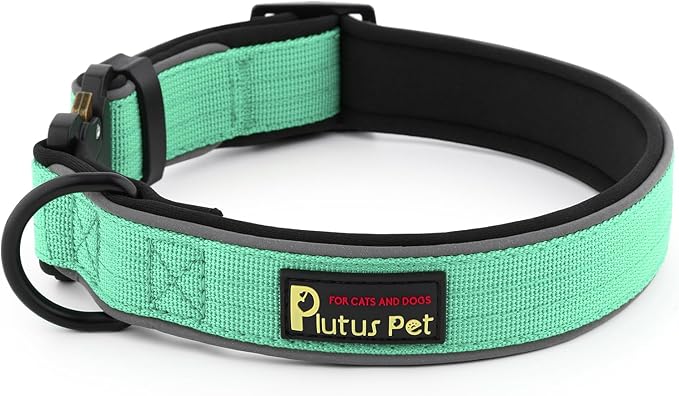 Plutus Pet Tactical Dog Collar, Reflective, Adjustable Heavy Duty Dog Collar by PLUTUSPET
