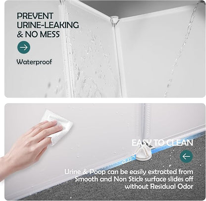 MEEXPAWS Cat Litter Box Enclosure Splash Guard Large L19×W19×H20 inch, Light - Image 4