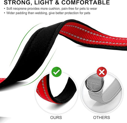 azuza Reflective Dog Collar, Soft Neoprene Padded Pet Collar - Image 3