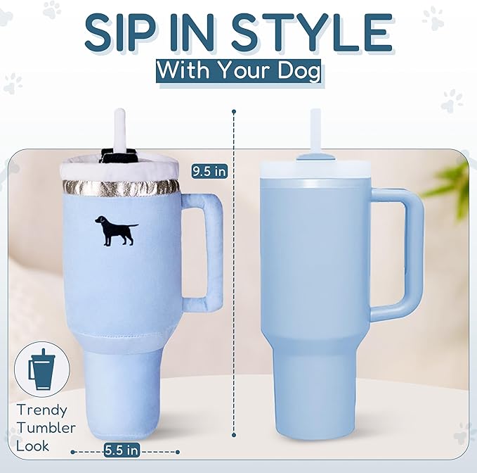 Pup Cup Tumbler Dog Toy – Cute Girl Dog Toy, Valentines & Birthday Gift - Image 3