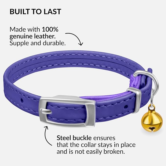 CollarDirect Leather Cat Collar - Image 2