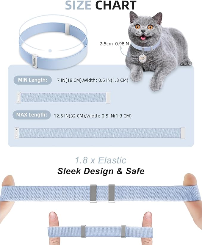 Cat Collar with Bell, Stretch Elastic Quick Release, Modifiable Pet Online - Image 4