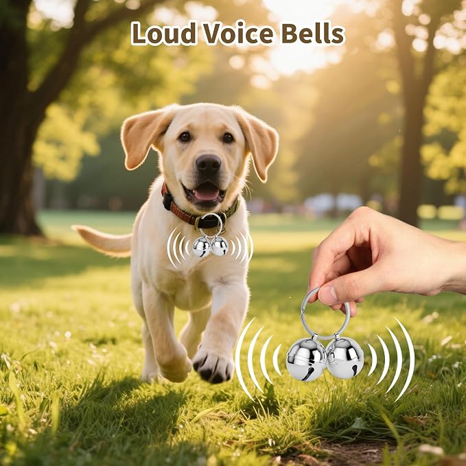 Dog Collar Bells, 2 Pack Extra Loud Dog & Cat Bells - Image 4
