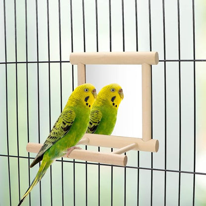 Bird Mirror with Perch Bird Toys - Image 3