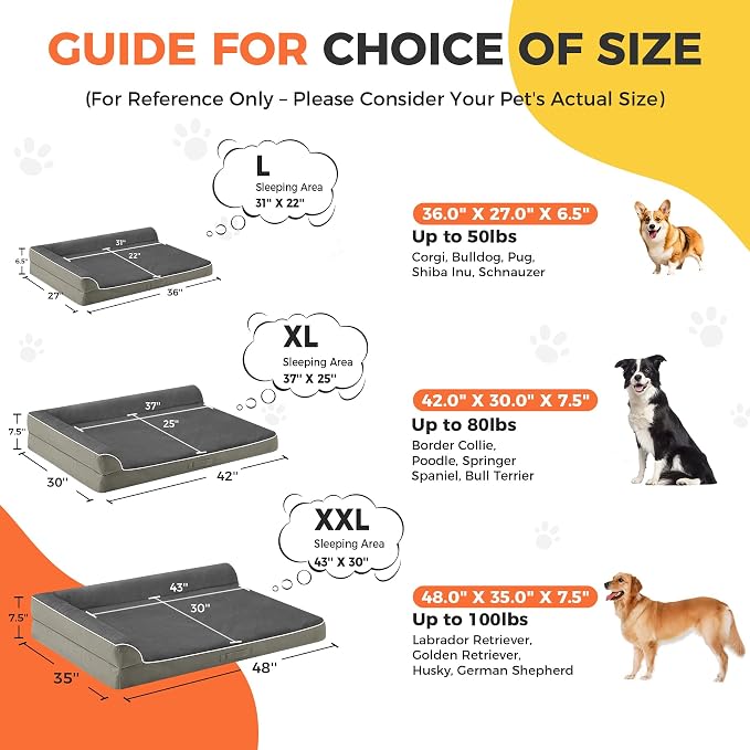 Dog Bed Large Sized Dogs, XL Orthopedic Dog Bed - Image 4