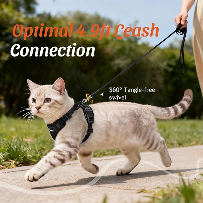 Dooradar Cat Harness and Leash Set, Escape Proof Safe Adjustable Kitten Vest - Image 7