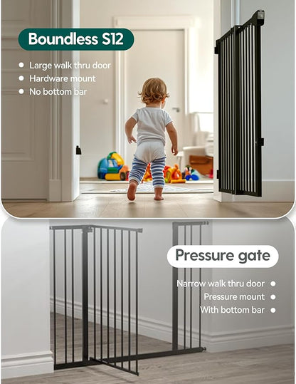 Babelio 34" Tall No Bottom Bar Baby/Dog Gate - Image 5