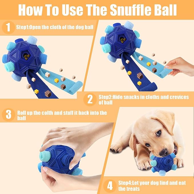 Dog Snuffle Ball-Interactive Puzzle Dog Toys Encourage Natural Foraging Skills - Image 5
