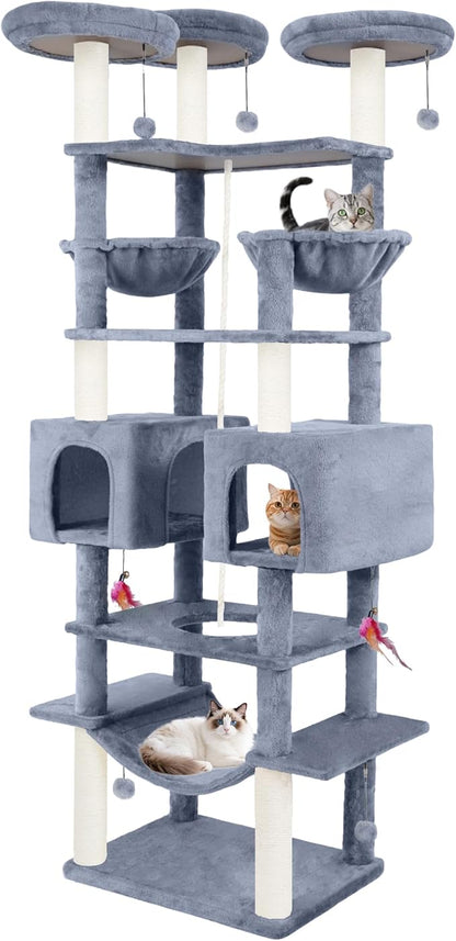 71in Multifunctional Multi-Level Cat Tree Tower - Image 7