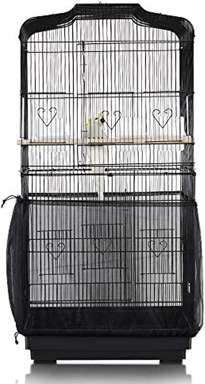 Bird Cage Seed Catcher, Large Airy Gauze Bird Cage Cover Guard, Adjustable - Image 4