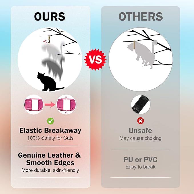 Leather Cat Collars for Boy Girl Cats - Image 7