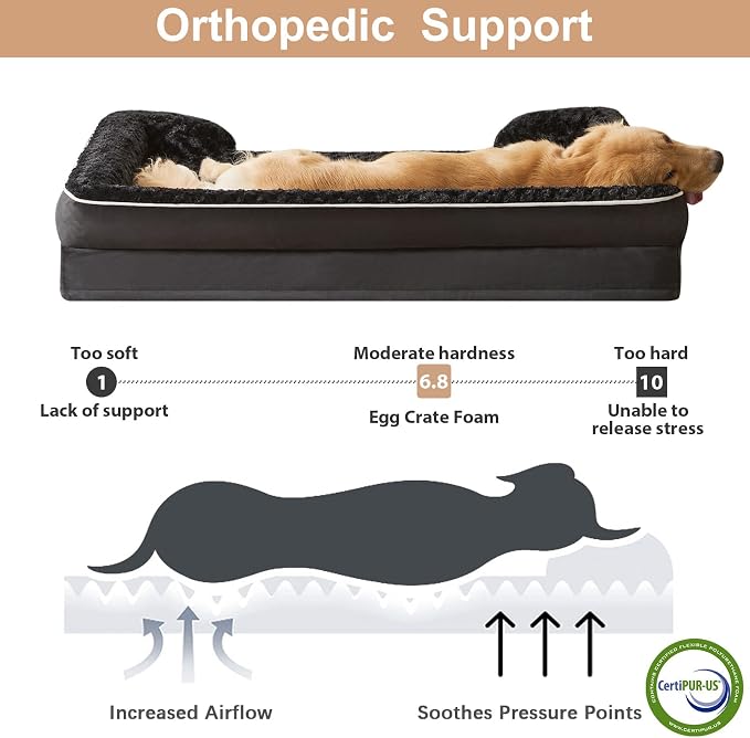 WNPETHOME Dog Beds for Large Sized Dogs, Washable Orthopedic Dog Couch Sofa Bed - Image 4