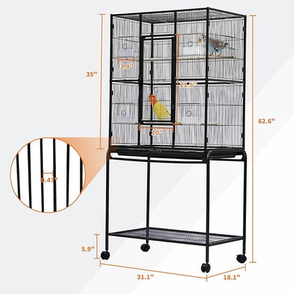 Large Bird Cage, 62.6" H Big Bird Cage - Image 3