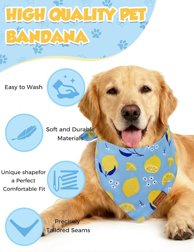 Luxury Double-Layer Dog Birthday Bandana – Handmade, Silk-Soft Polyester - Image 3