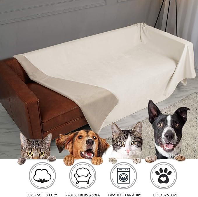 Ameritex Pet Bed Blanket Reversible 100% Waterproof Velvet Super Soft - Image 5