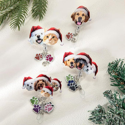 callie Personalized Christmas Pet Badge Reel - Image 2