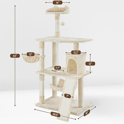 Yaheetech 63.5in Extra Large Cat Tree Condo - Image 3