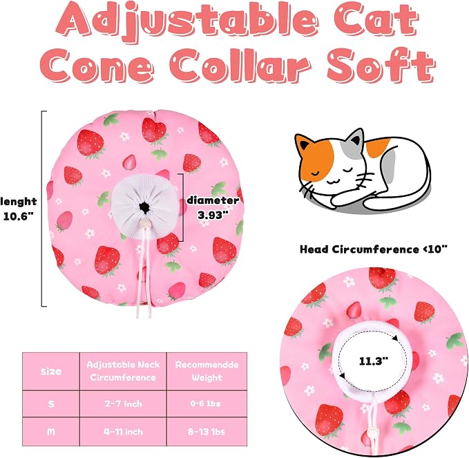 Cat Cone Collar Soft, Medium Waterproof Cat Recovery Collar - Image 6