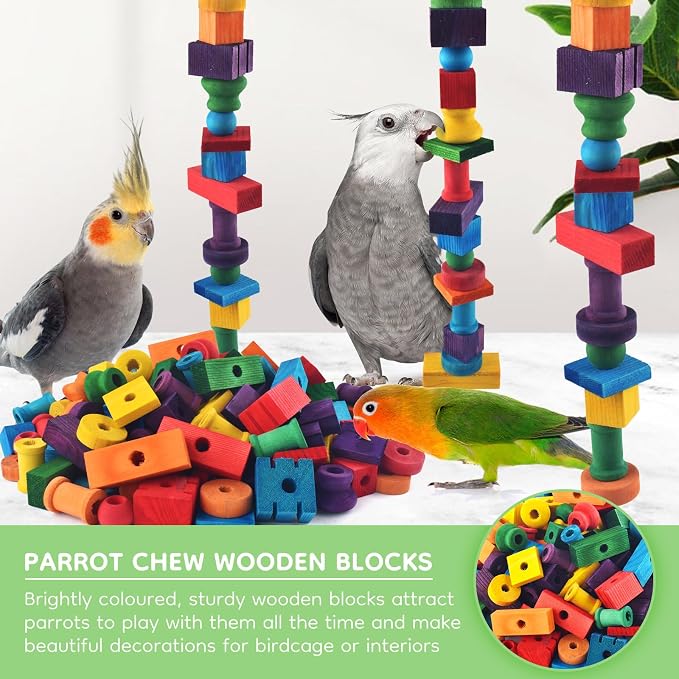 Bird Toys for Parrots, Natural Parrot Chew Training Foot Toy for Amazon African - Image 5