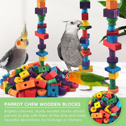 Bird Toys for Parrots, Natural Parrot Chew Training Foot Toy for Amazon African - Image 5