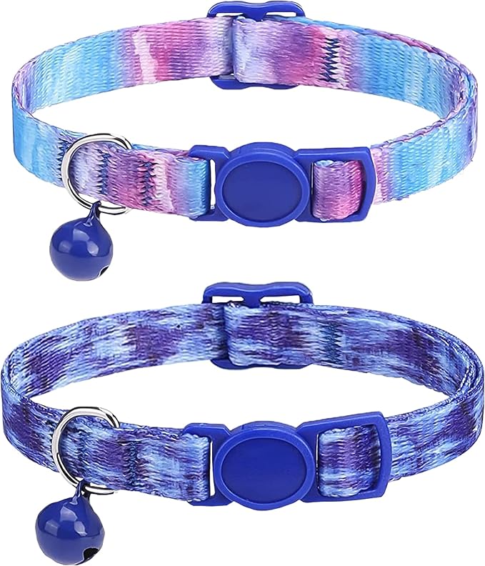 SOLMOONY Cute Cat Collar for Girl Boy, Colorful Breakaway Cat Collars by SOLMOONY
