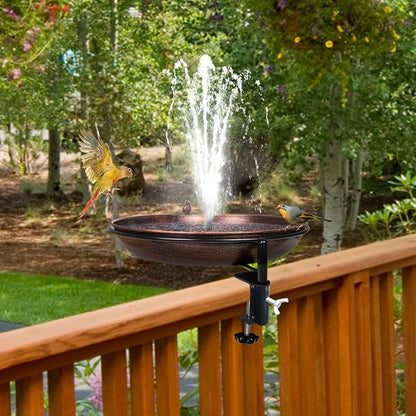 DREAMSOUL Deck Mounted Bird Bath Metal Birdbath Bowl Unheated - Image 7