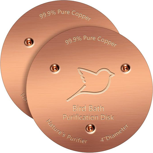 NNG 2 Pack Bird Bath Copper Disk, 1mm Thick Reinforced 99.9% Pure Copper Bird by NNG