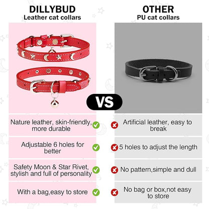 Leather Cat Collars for Boy Girl Cats - Image 6
