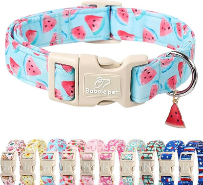Adjustable Summer Dog Collar, Cute Watermelon Dog Collars by Babolepet