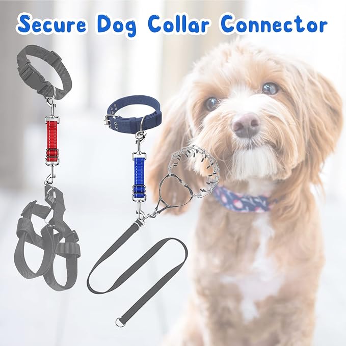 YUEPET Dog Safety Collar Clips 5 Pack Adjustable Prong Collar Backup Clip - Image 3