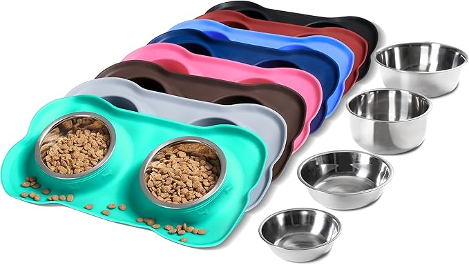 Hubulk Pet Dog Bowls 2 Stainless Steel Dog Bowl by Hubulk