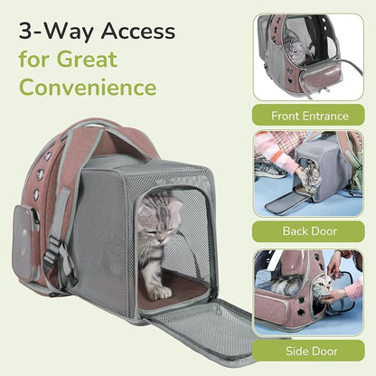 Cat Backpack Carrier for Large Cats, Expandable Cat Bubble Backpack, Dog - Image 5