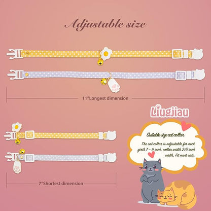 2 Pack Cotton Breakaway Cat Collar - Image 2